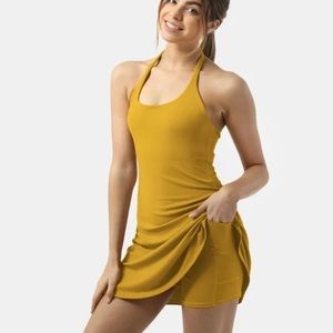 New Golden Halara Halter dress